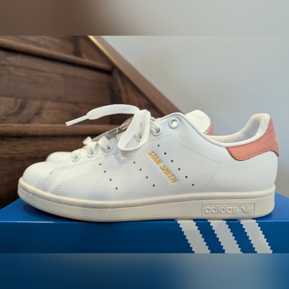 Adidas Stan Smith Women's Leather sneakers White and Pink, Size 8 New In Box - Picture 11 of 16